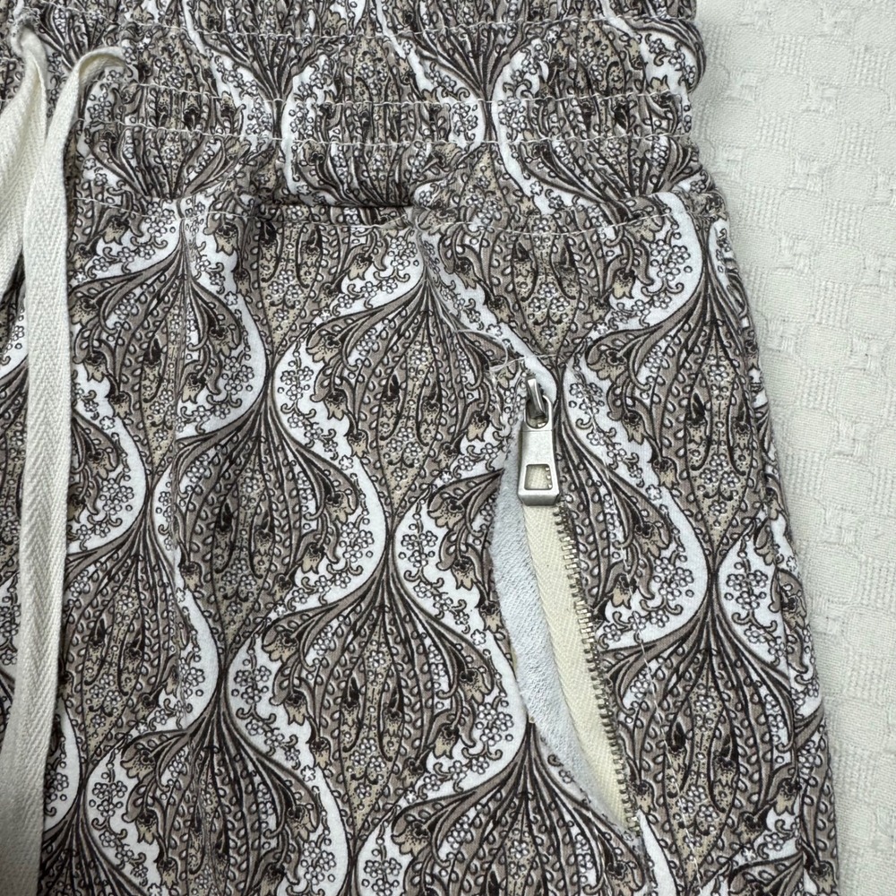 Nostalgia Elastic Waist Knit Joggers Sweatpants Women M Paisley Italy Made - Picture 10 of 12